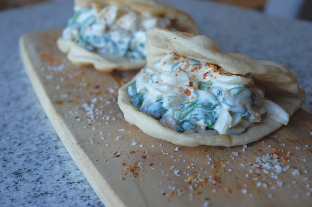 spinach and yoghurt flatbreads