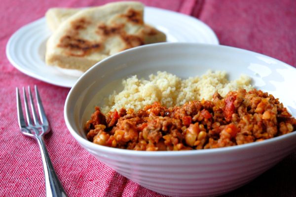 lamb, chickpea and freekeh chilli