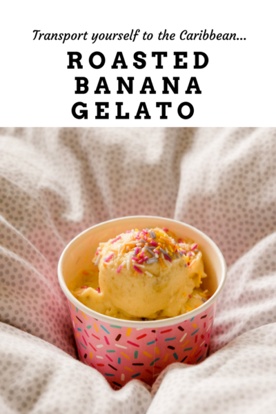 Roasted banana gelato