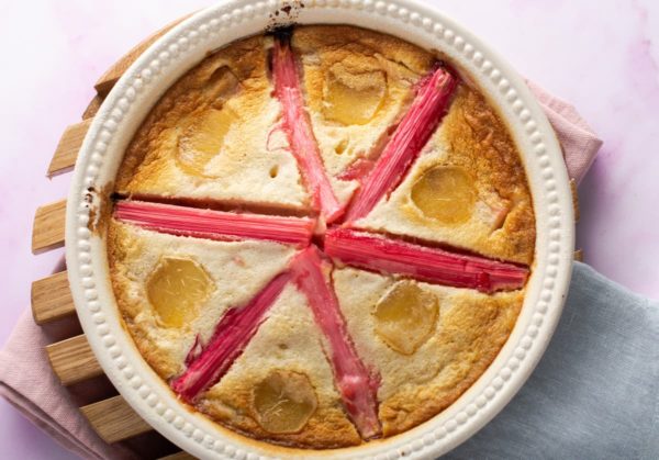 Rhubarb and ginger clafoutis 