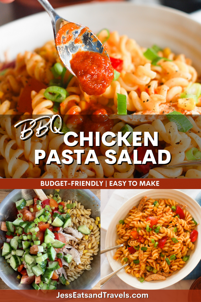 BBQ Chicken Pasta Salad - Jess Eats and Travels